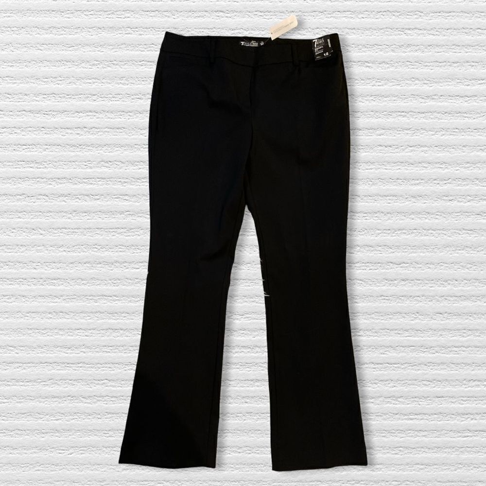 NWT - 7th Avenue New York Company Black Bootcut Pant - Premium Stretch - Size 12